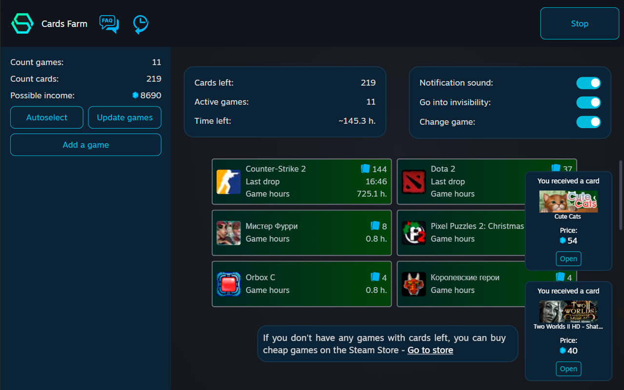 Steamlvlup Card Factory截图3
