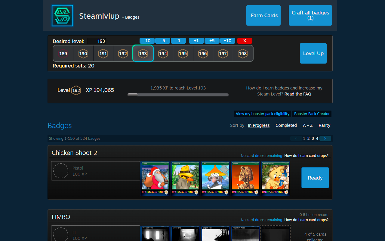 Steamlvlup Card Factory截图5
