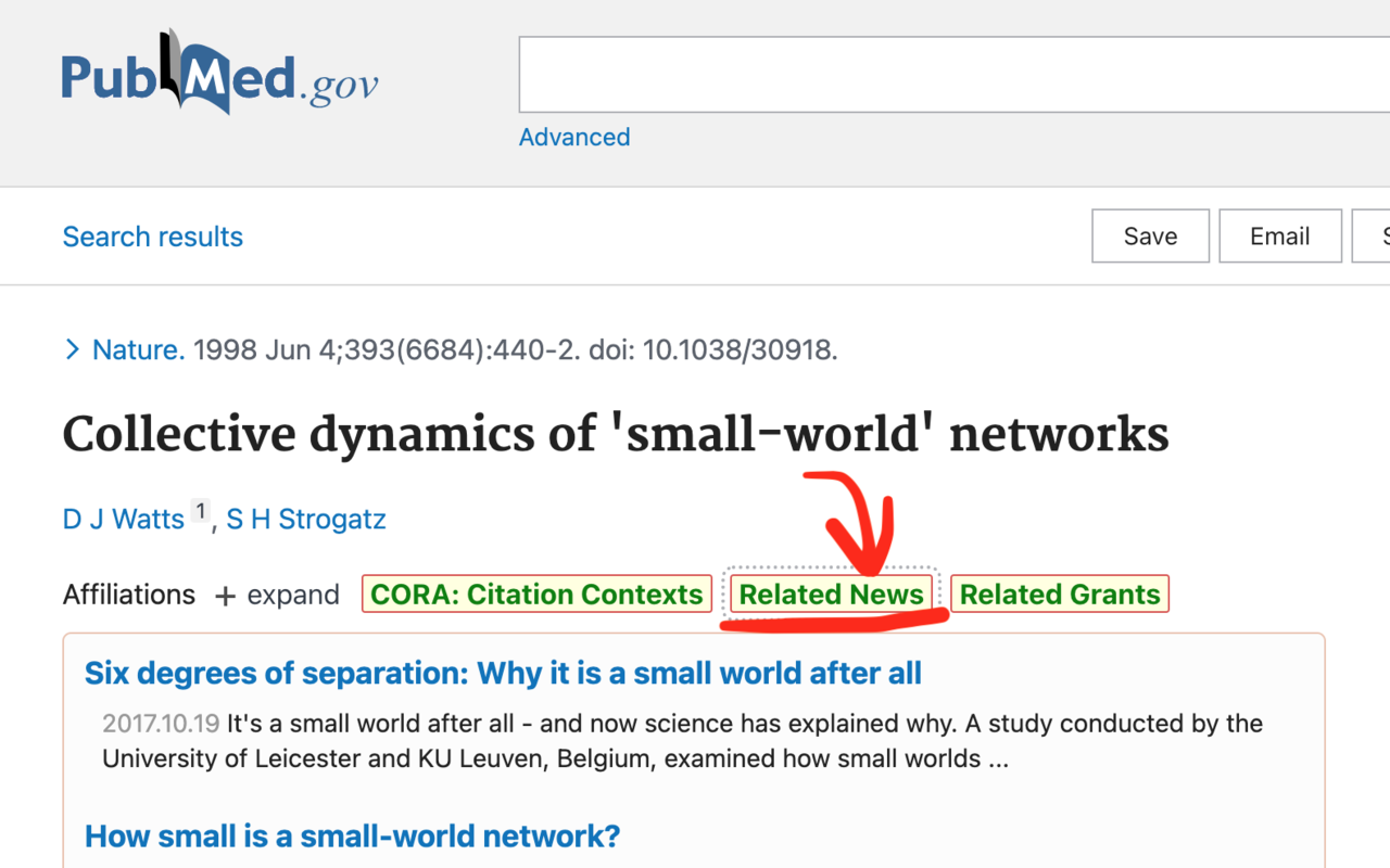 CORA: Understand PubMed Citation Contexts截图1
