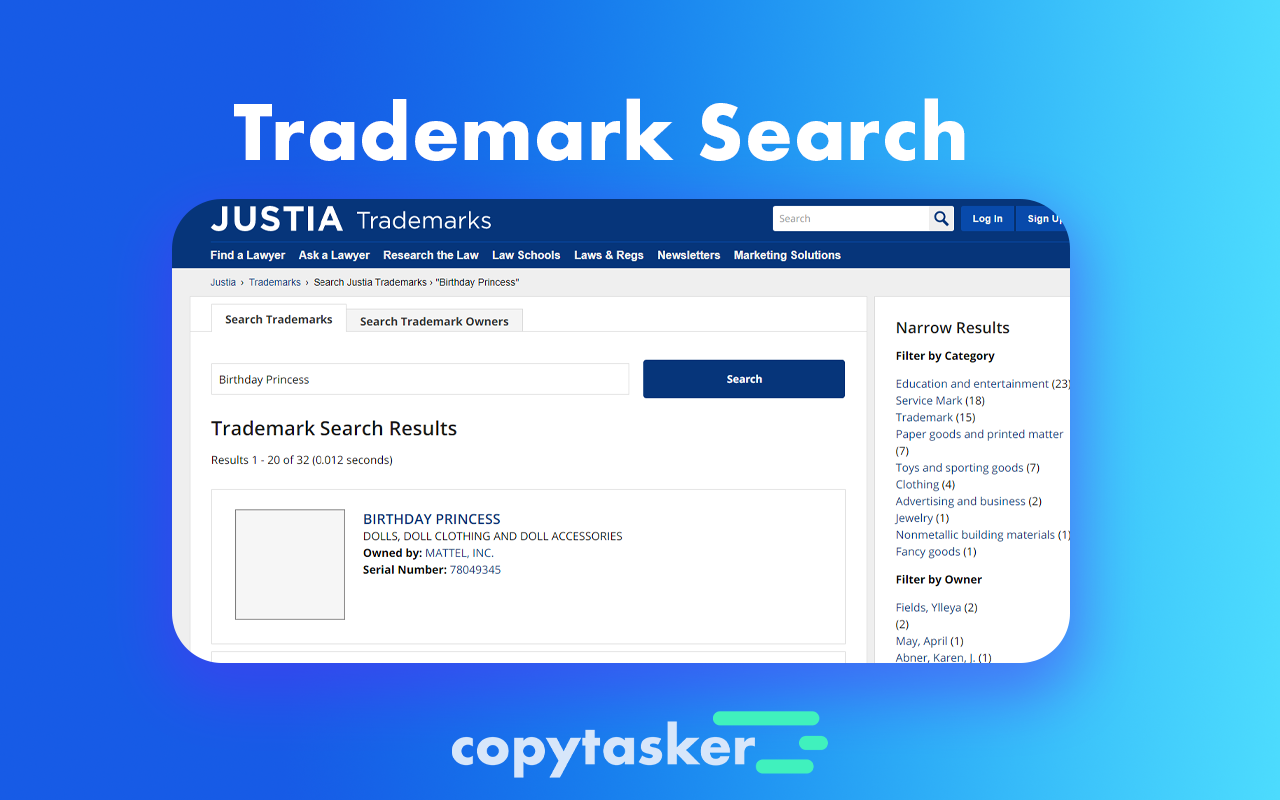 Trademark search Print on Demand - Copytasker截图3