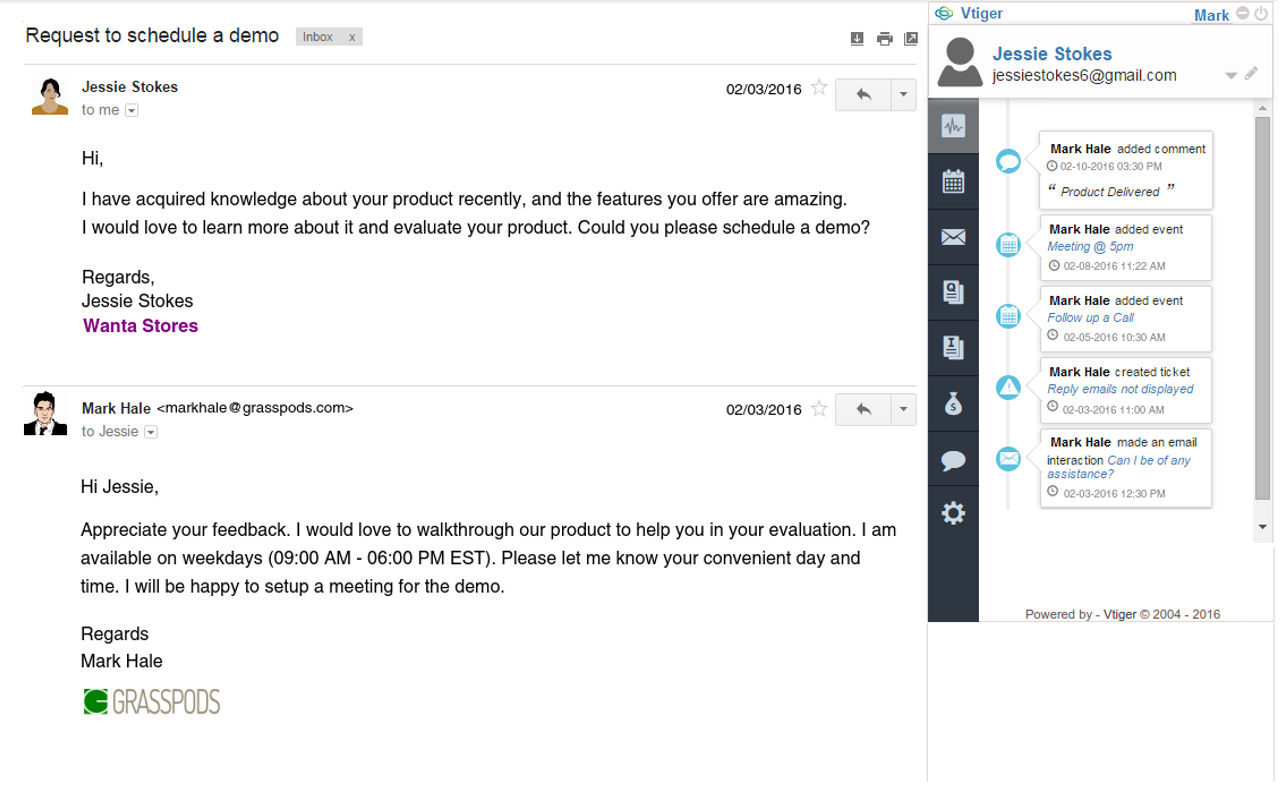 Vtiger for Gmail截图1