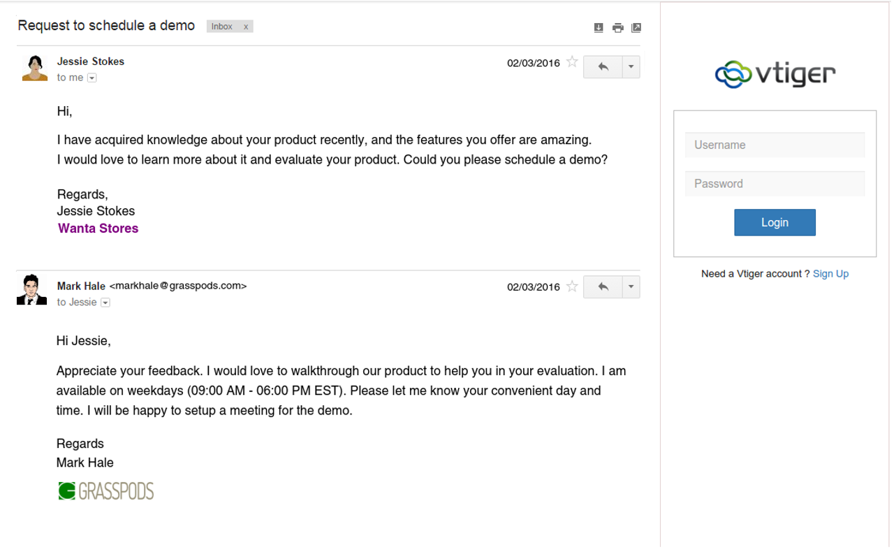 Vtiger for Gmail截图2