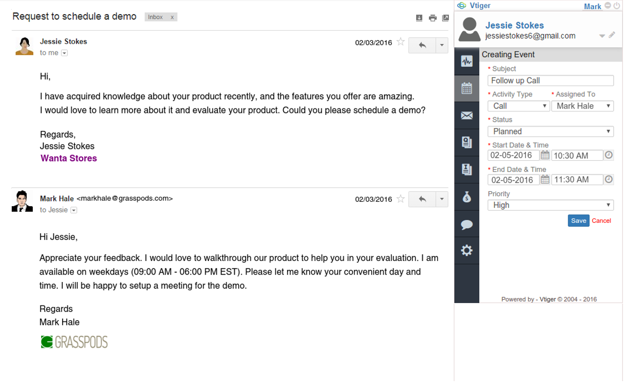 Vtiger for Gmail截图4