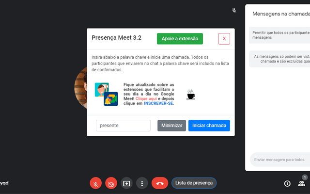 Presença Meet: Google Meet Attendance截图2