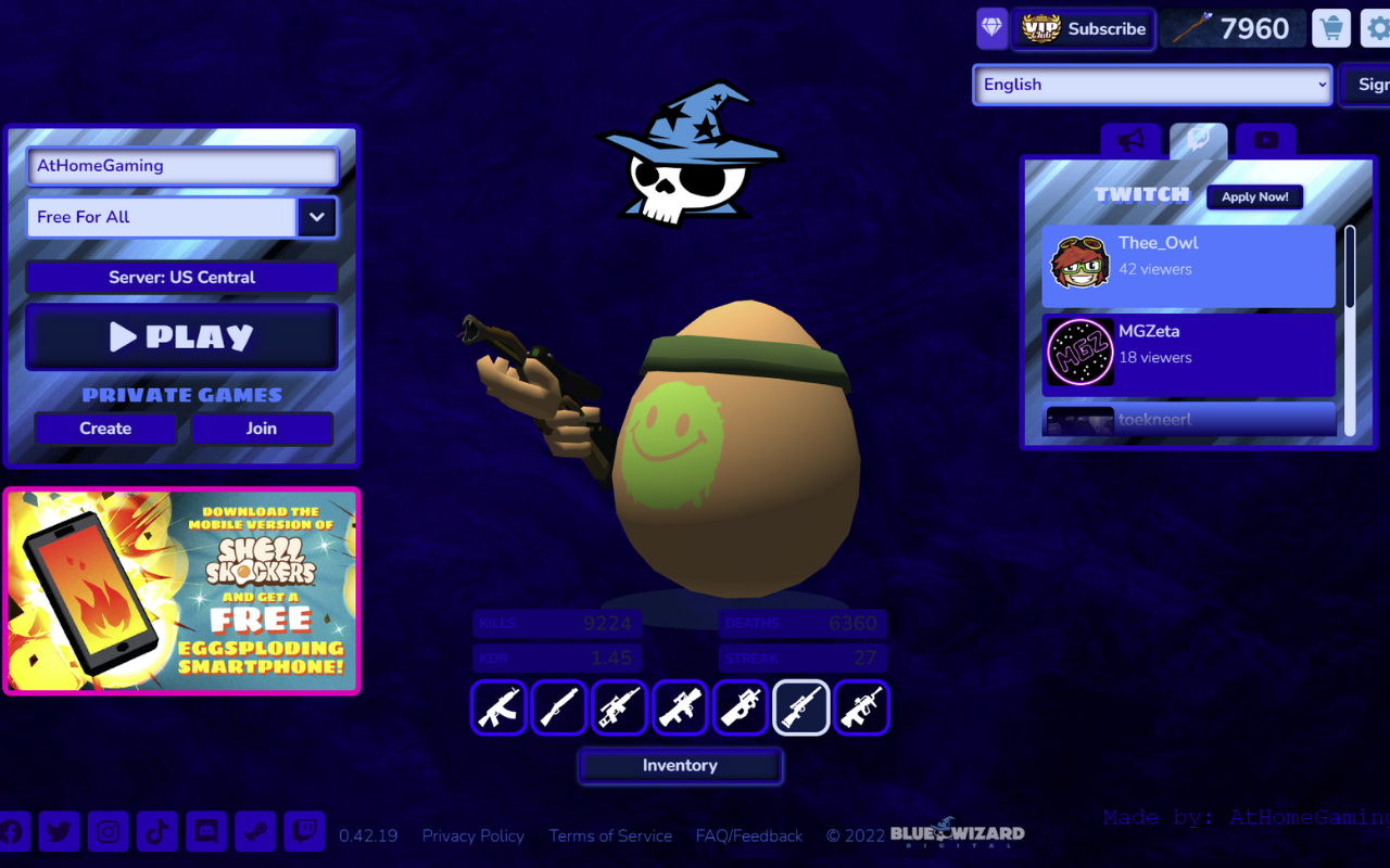 Blue Wizzard Digital | Shell Shockers Theme截图2