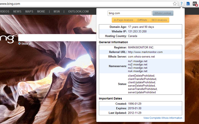 WebRank Whois Lookup截图2