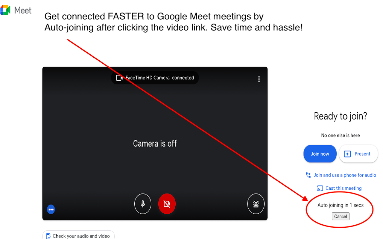 Auto-join for Google Meet截图1