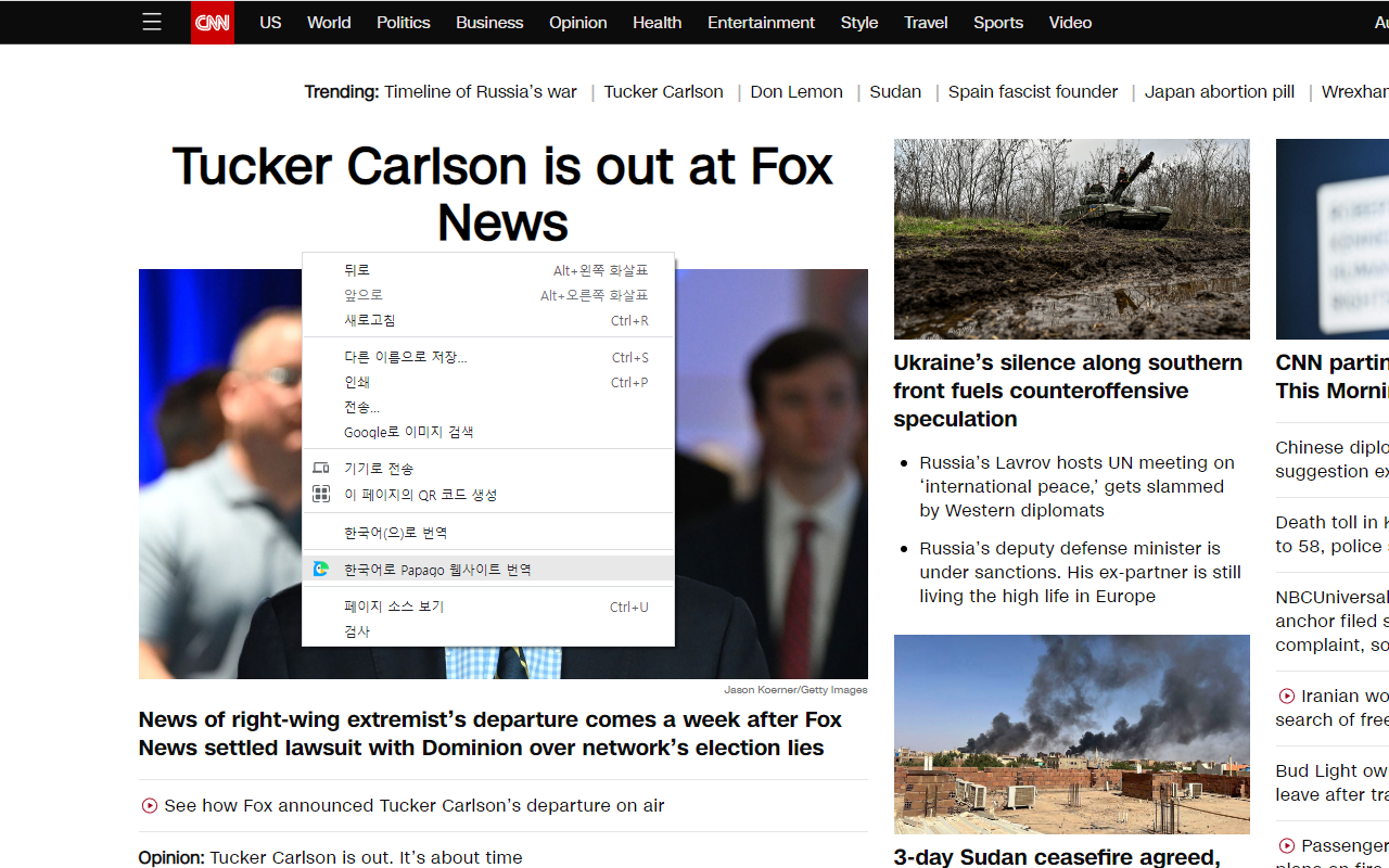 Papago Website Translate截图2