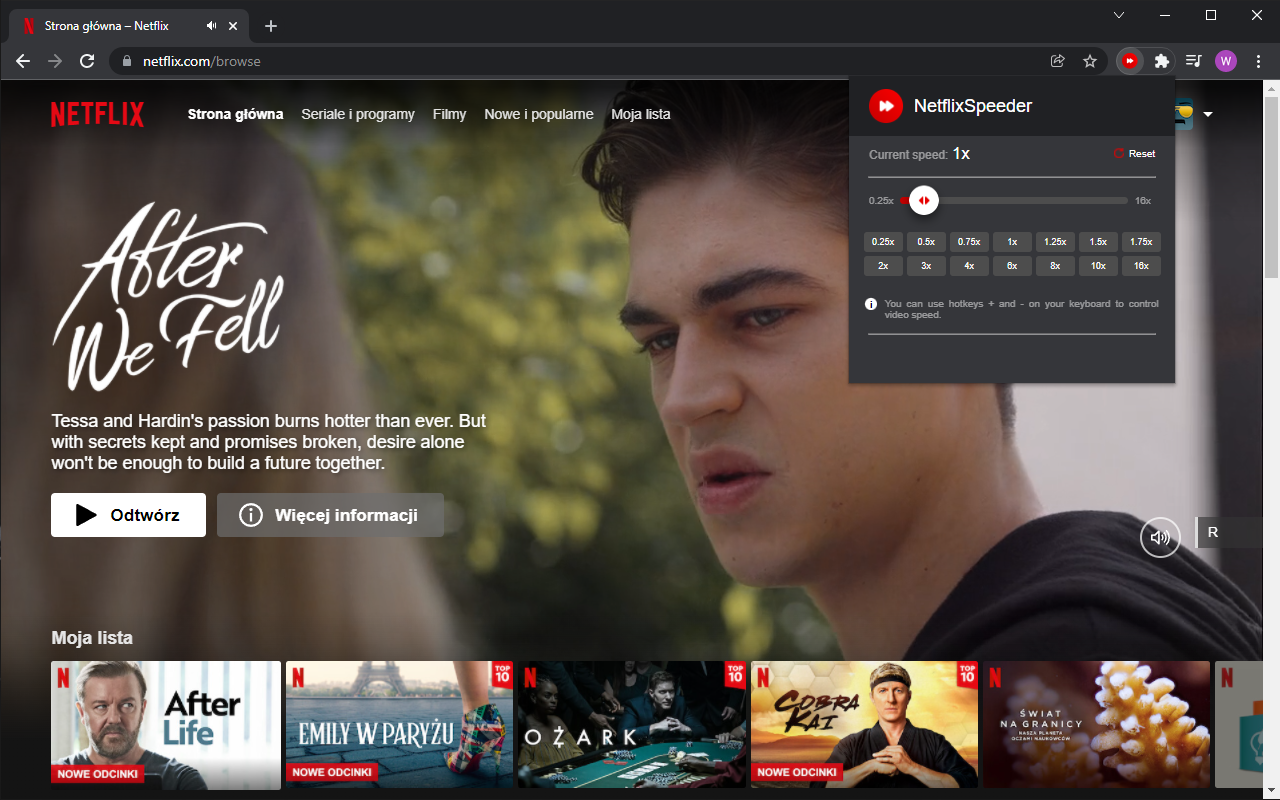 Netflix Speeder: adjust playback speed截图1