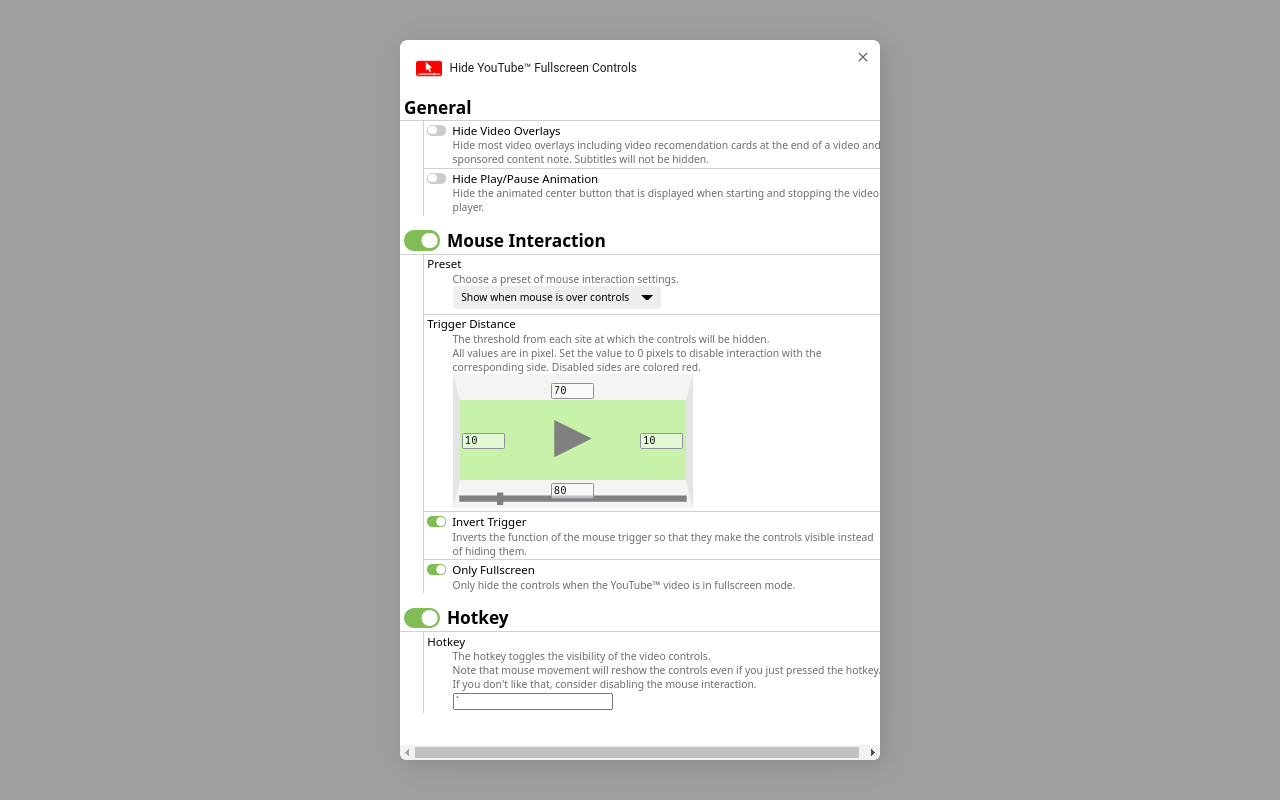 Hide YouTube™ Fullscreen Controls截图1