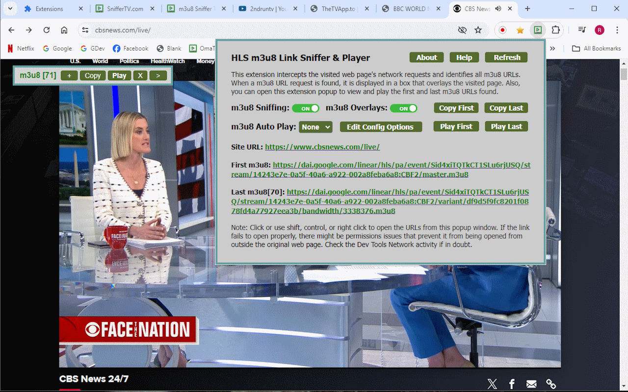 m3u8 Sniffer TV - Find and Play HLS Streaming URLs截图5
