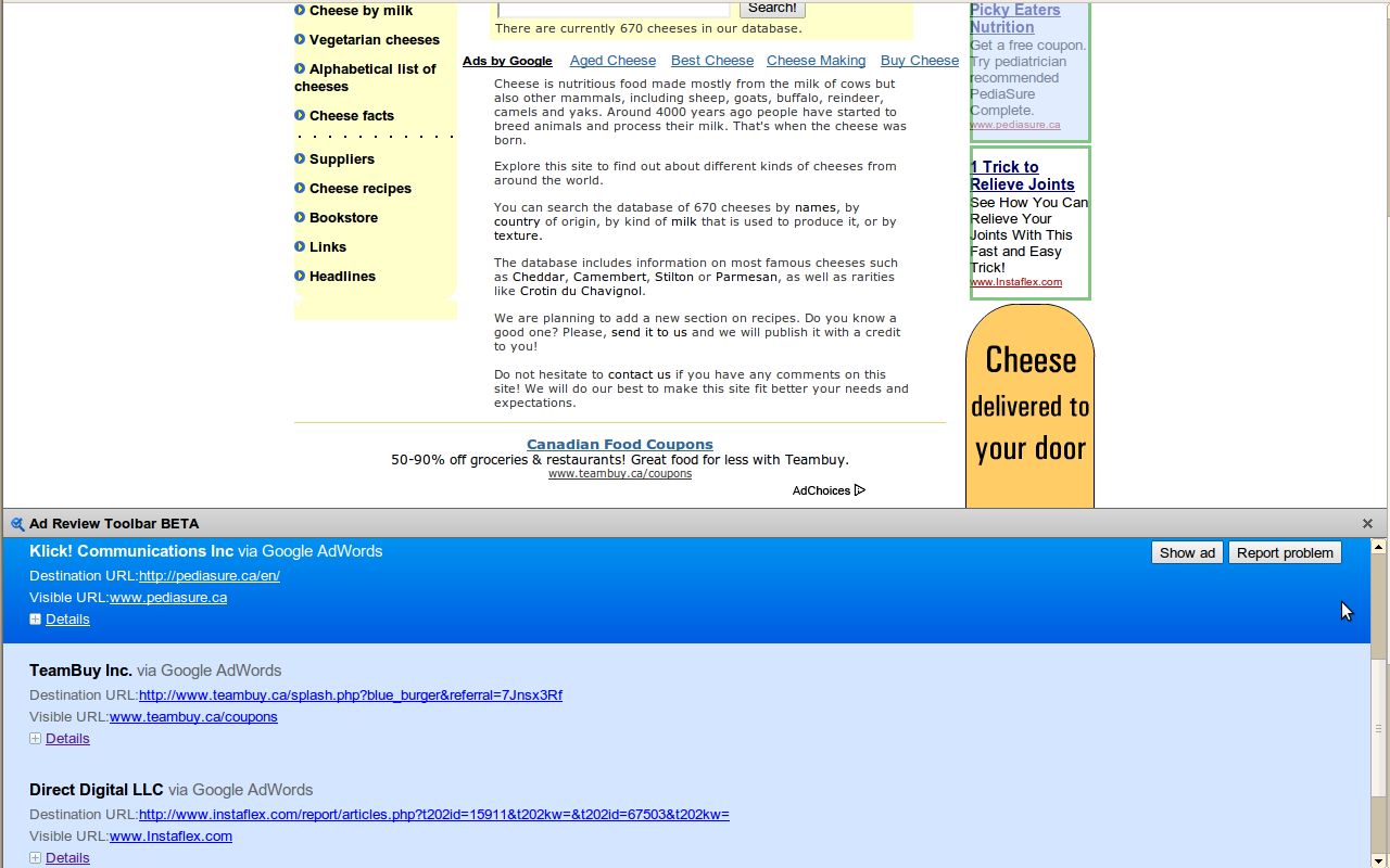 Ad Review Toolbar BETA (by Google)截图1