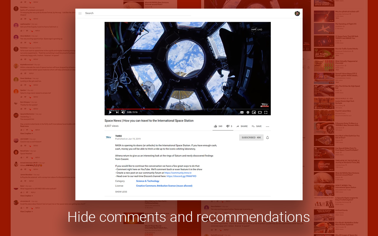 YouTube Liberation: Anti-Distraction Skin截图3