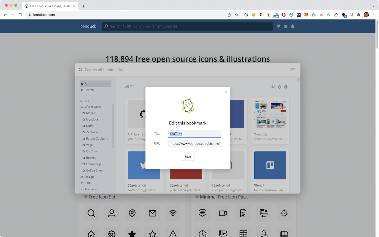 Bookee - Instant Bookmark Manager截图1