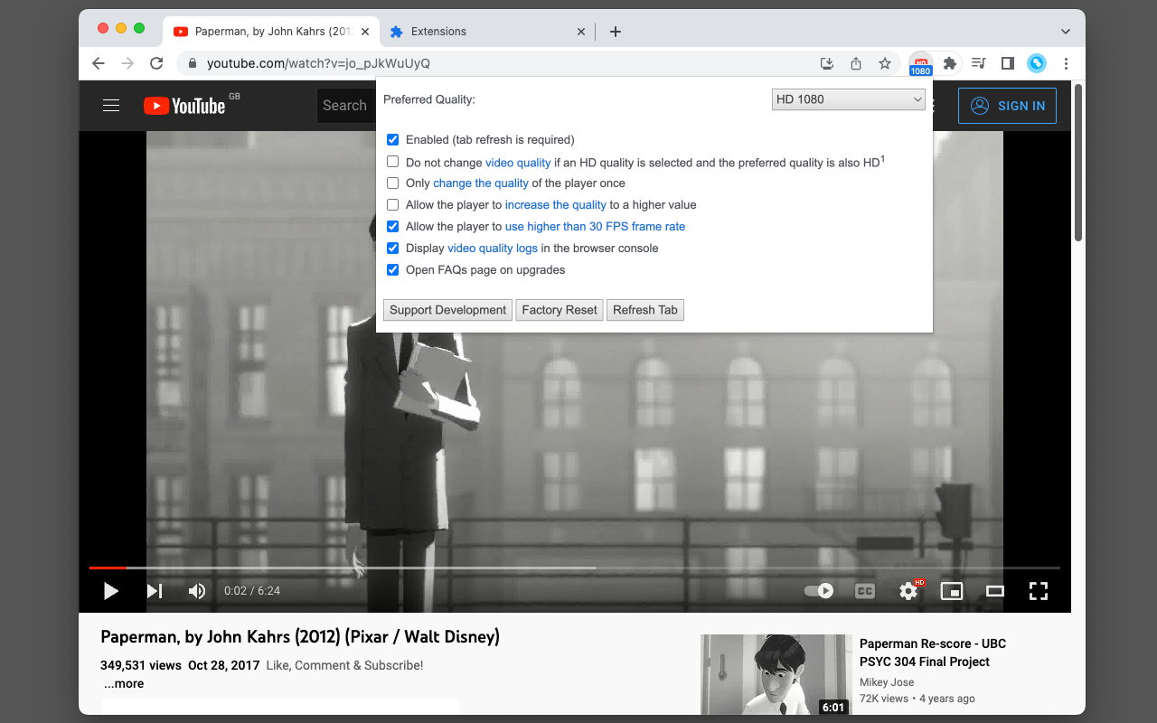 Auto High Quality for YouTube™截图1