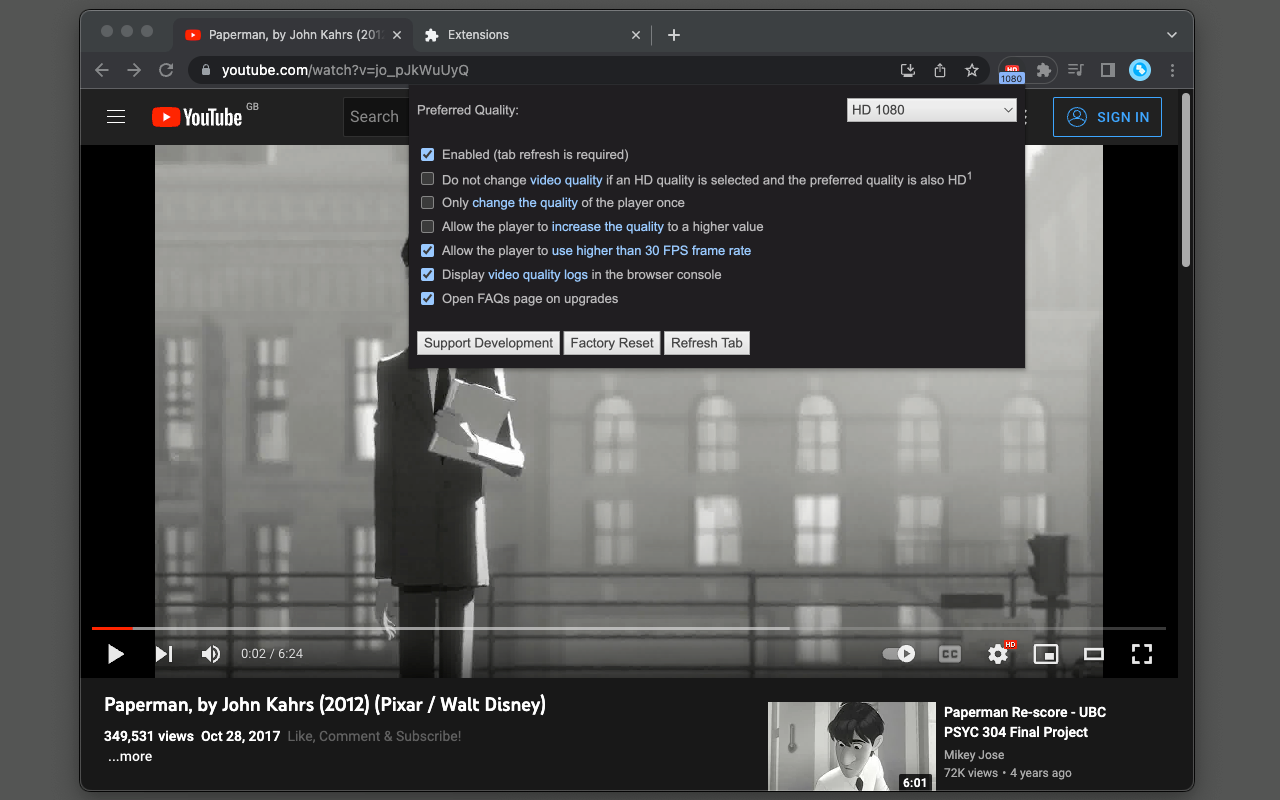 Auto High Quality for YouTube™截图2
