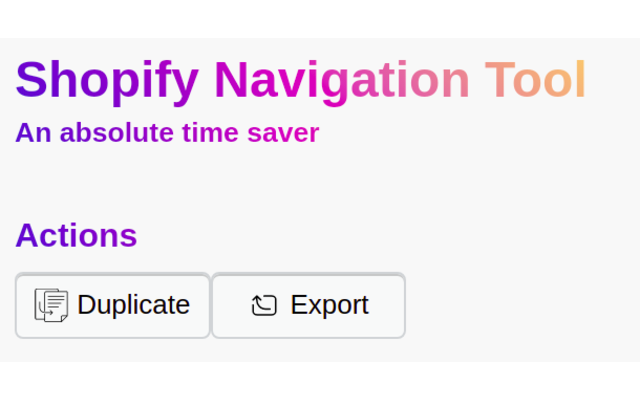Shopify Navigation Tool截图5