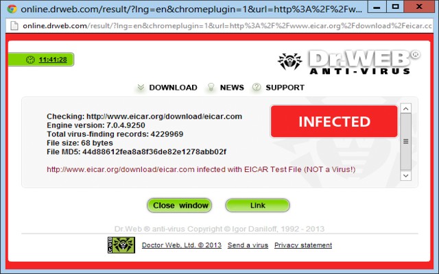 Dr.Web Link Checker截图2