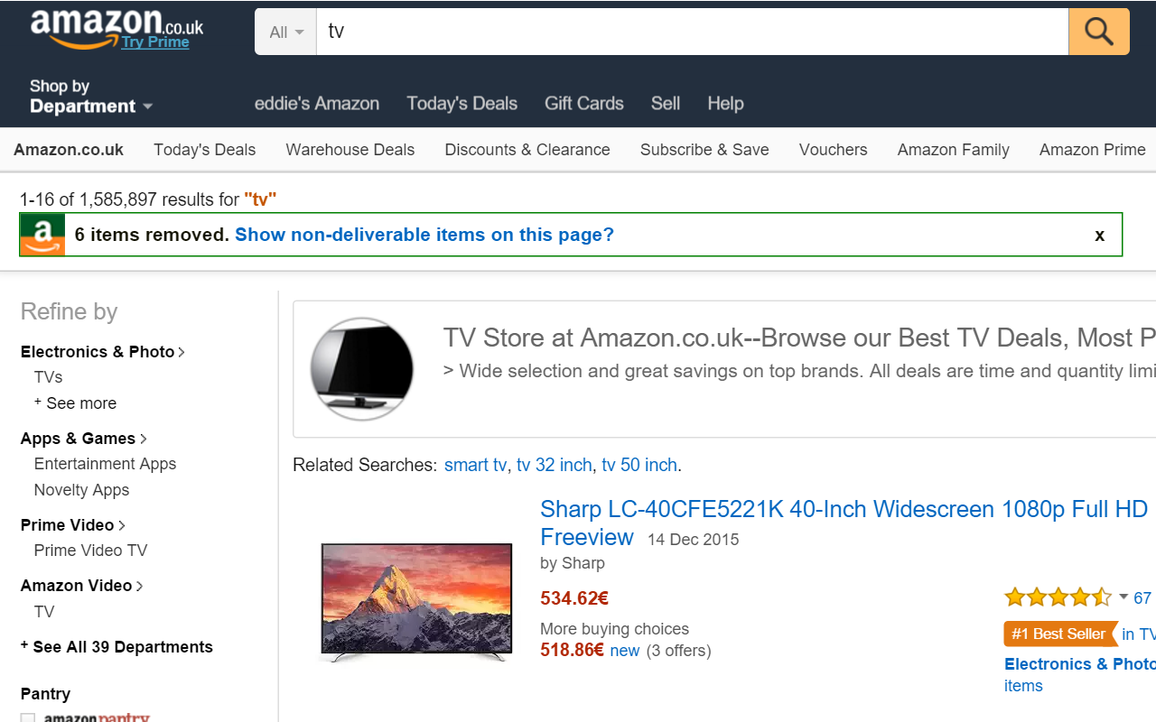 Amazon Global Shipping Filter截图2