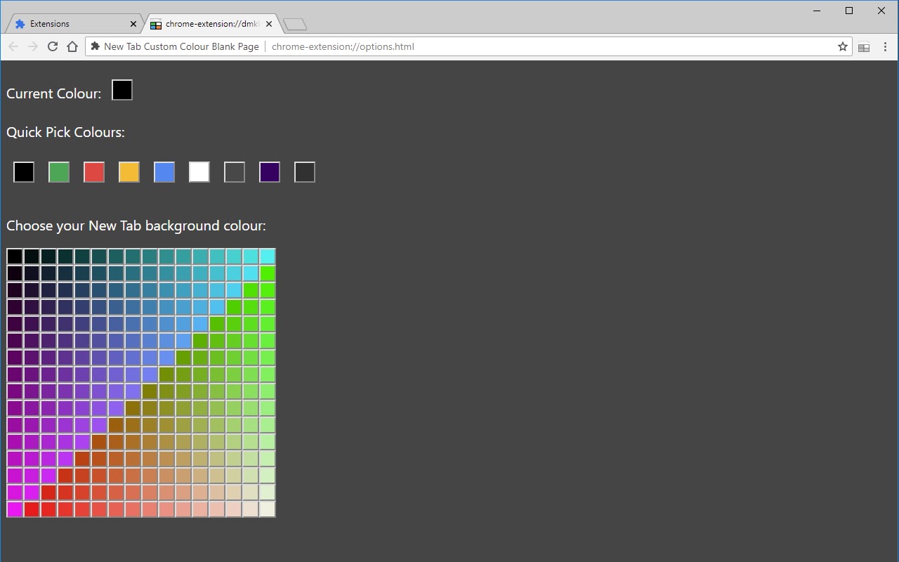 New Tab Custom Colour Blank Page截图4