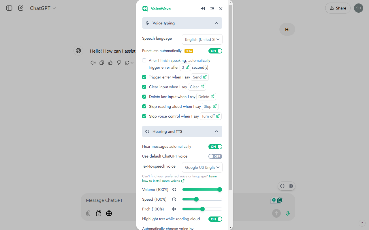 Voice Mode for AI Chatbots: Talk to ChatGPT, DeepSeek & More截图1