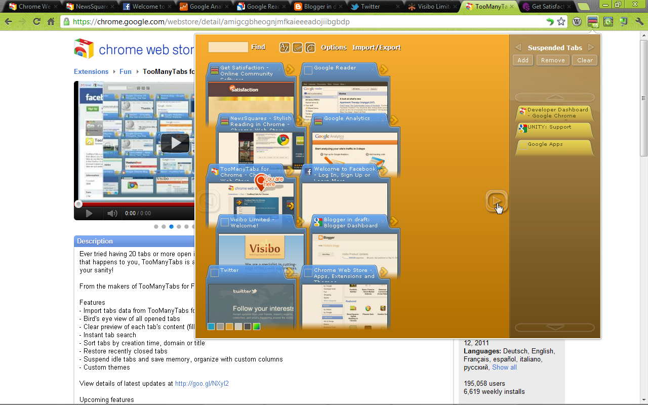 TooManyTabs for Chrome截图3