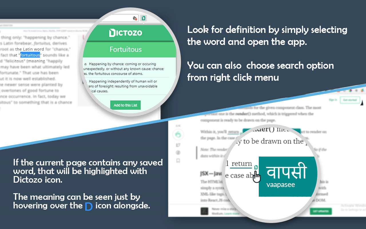 Dictozo - Save and Learn new words by auto-highlighting截图2