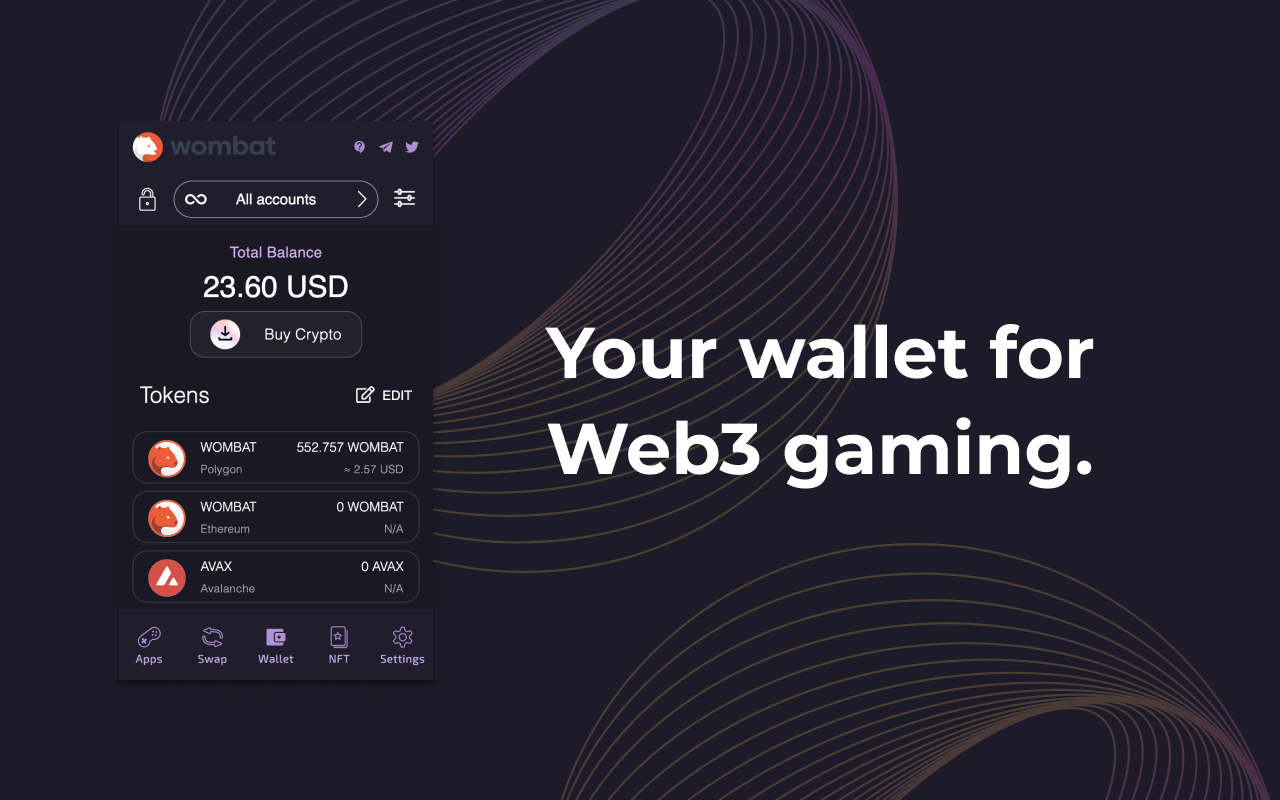Wombat - Gaming Wallet for Ethereum & EOS截图2