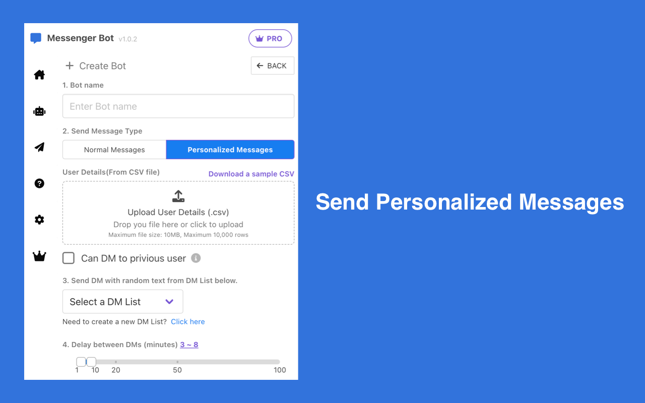 Messenger Bot - Automate Message Sender截图1