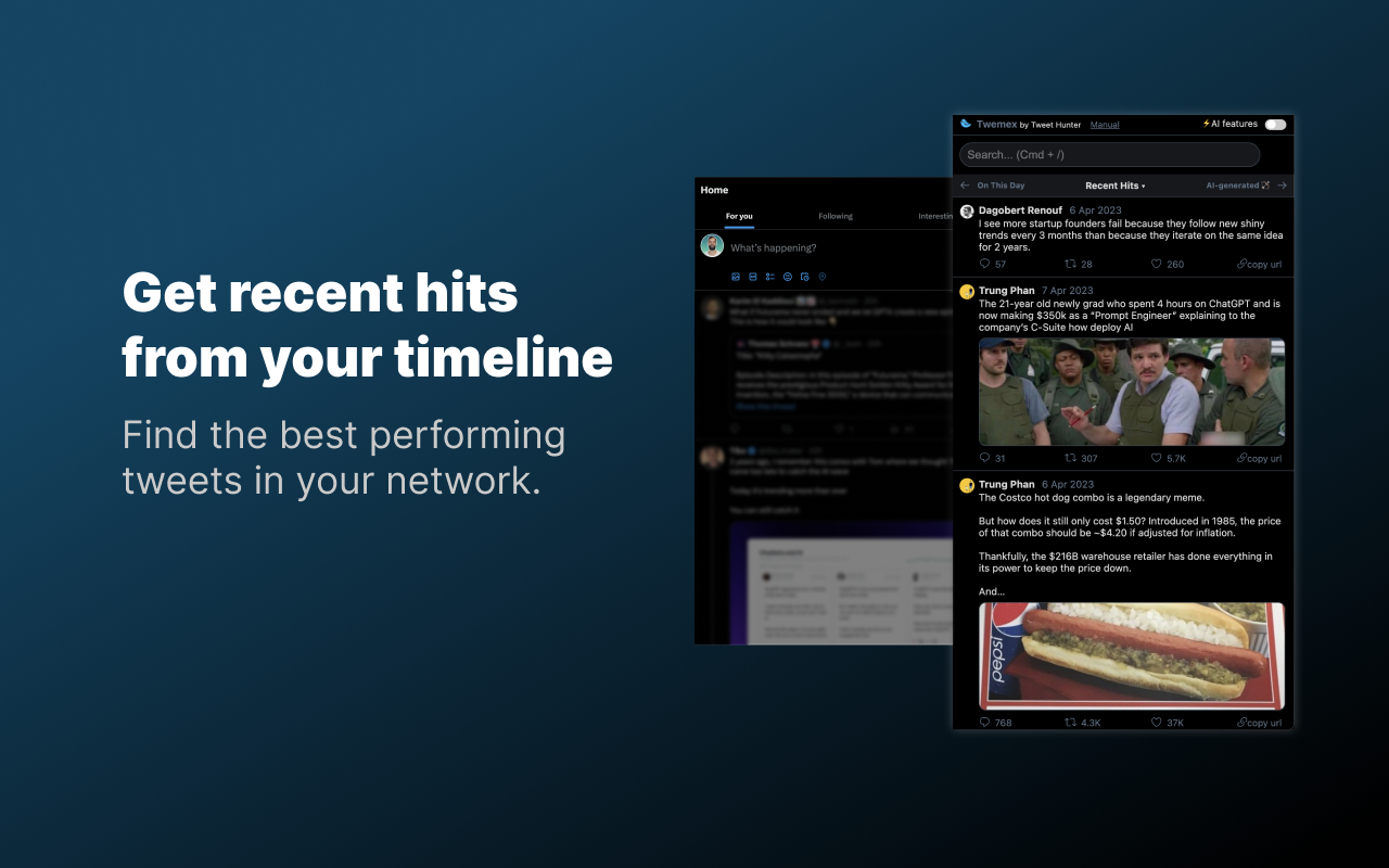 Tweet Hunter X: Sidebar for X截图3