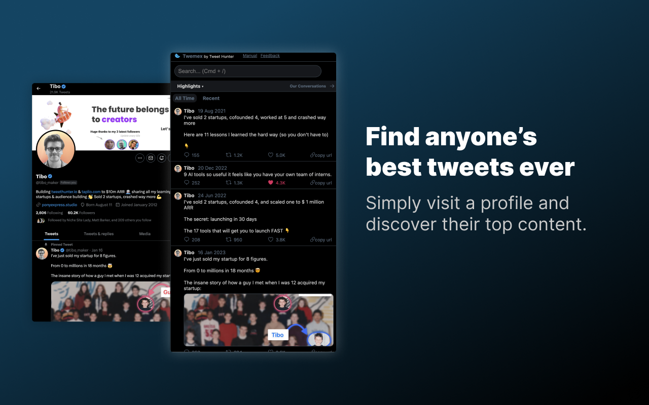 Tweet Hunter X: Sidebar for X截图4
