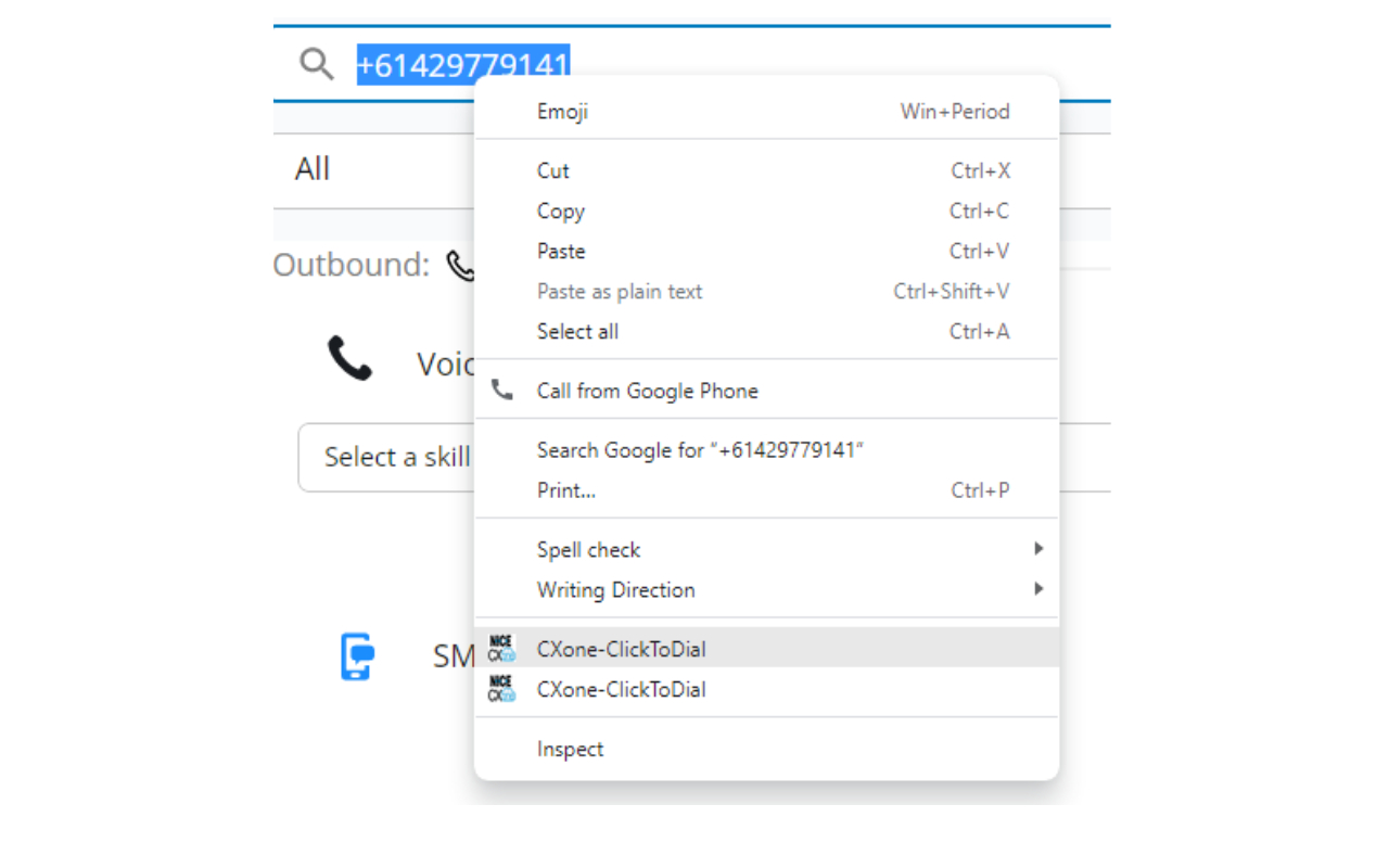 CXone Agent Click-to-Dial截图1