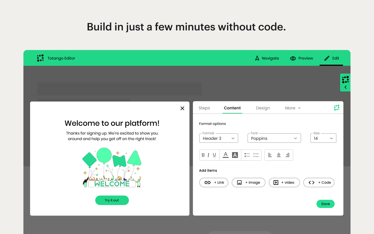 Totango In-App Builder (formerly Lou)截图4
