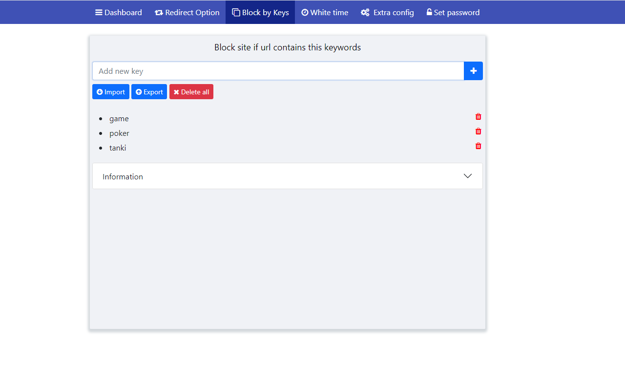 Web Site blocker截图1