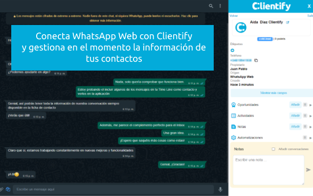 Clientify Whats Connector截图2