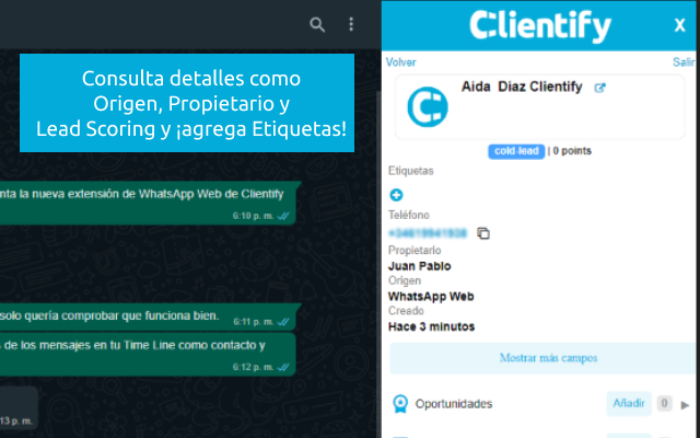 Clientify Whats Connector截图3