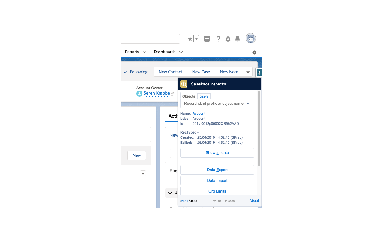 Salesforce inspector截图2