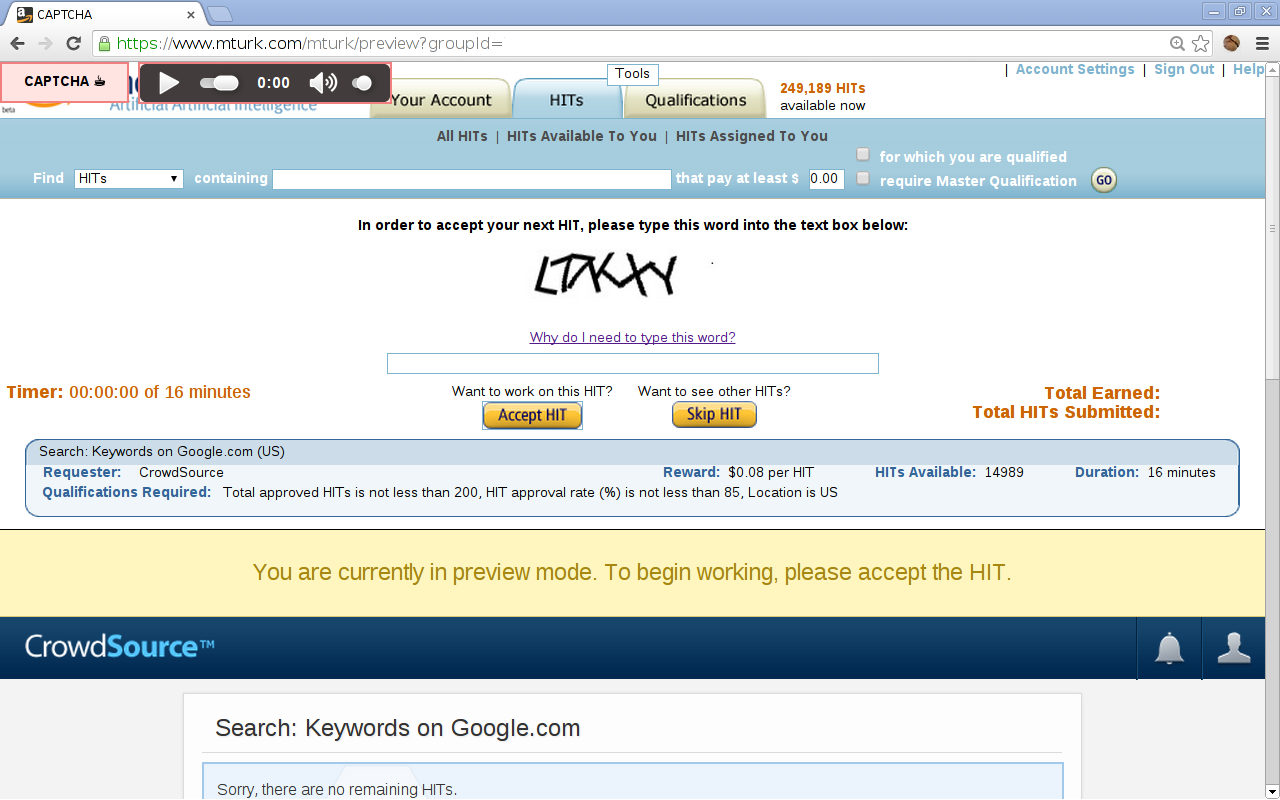Tools for Amazon's Mechanical Turk截图1