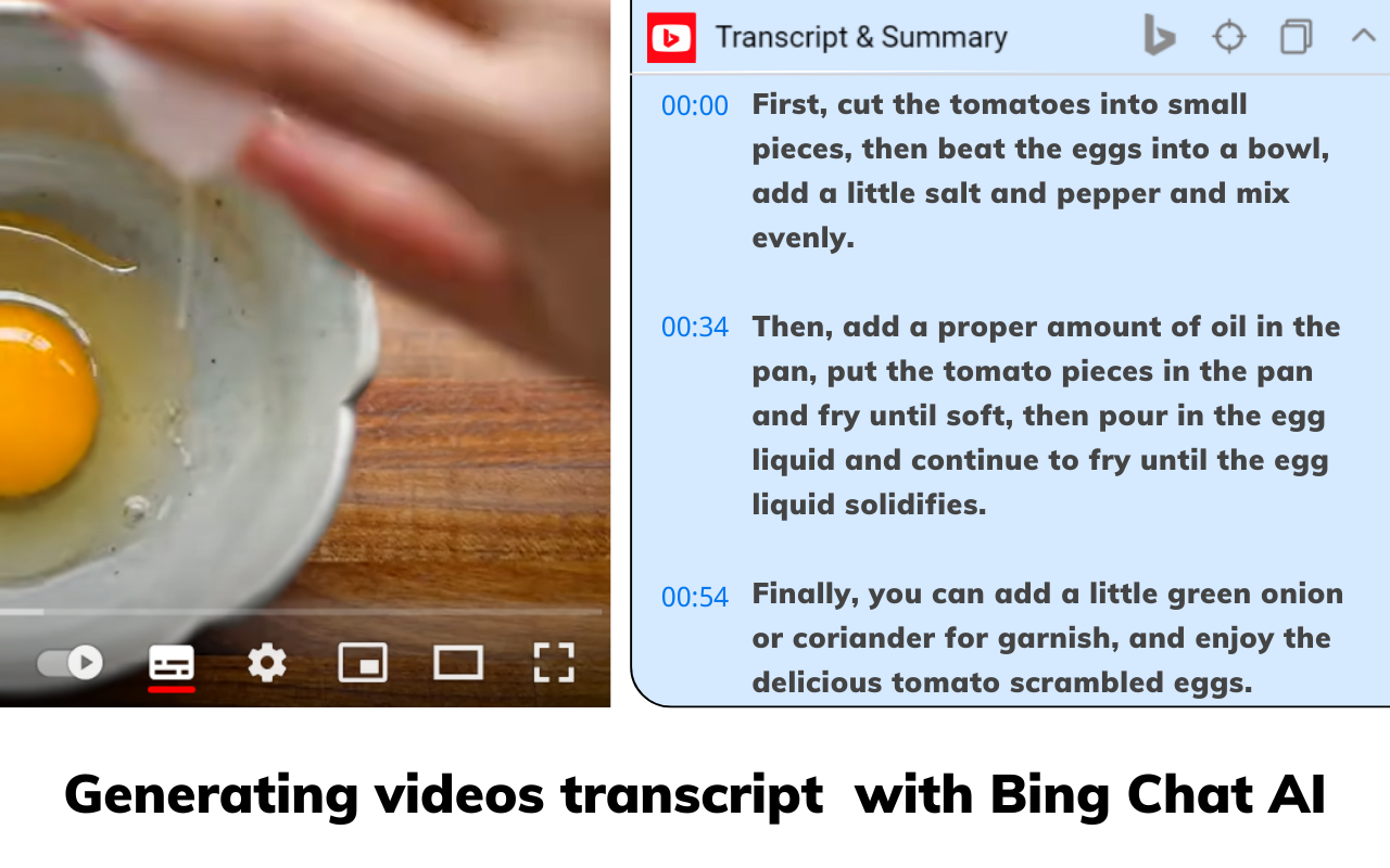 YouTube视频摘要生成器 - Bing Chat(中文版)截图1