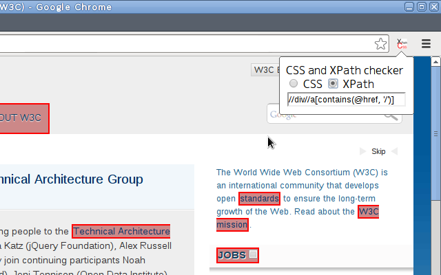CSS and XPath checker截图1