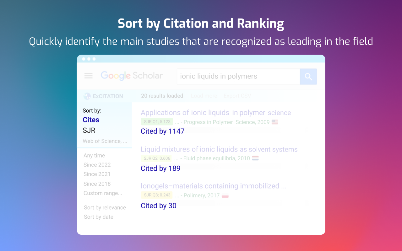 ExCITATION journal ranking in Google Scholar™截图4