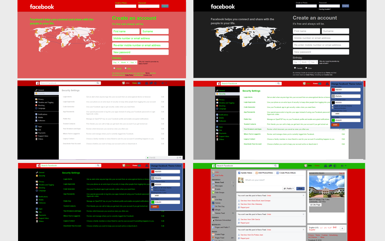 My Social Media Custom Theme截图2