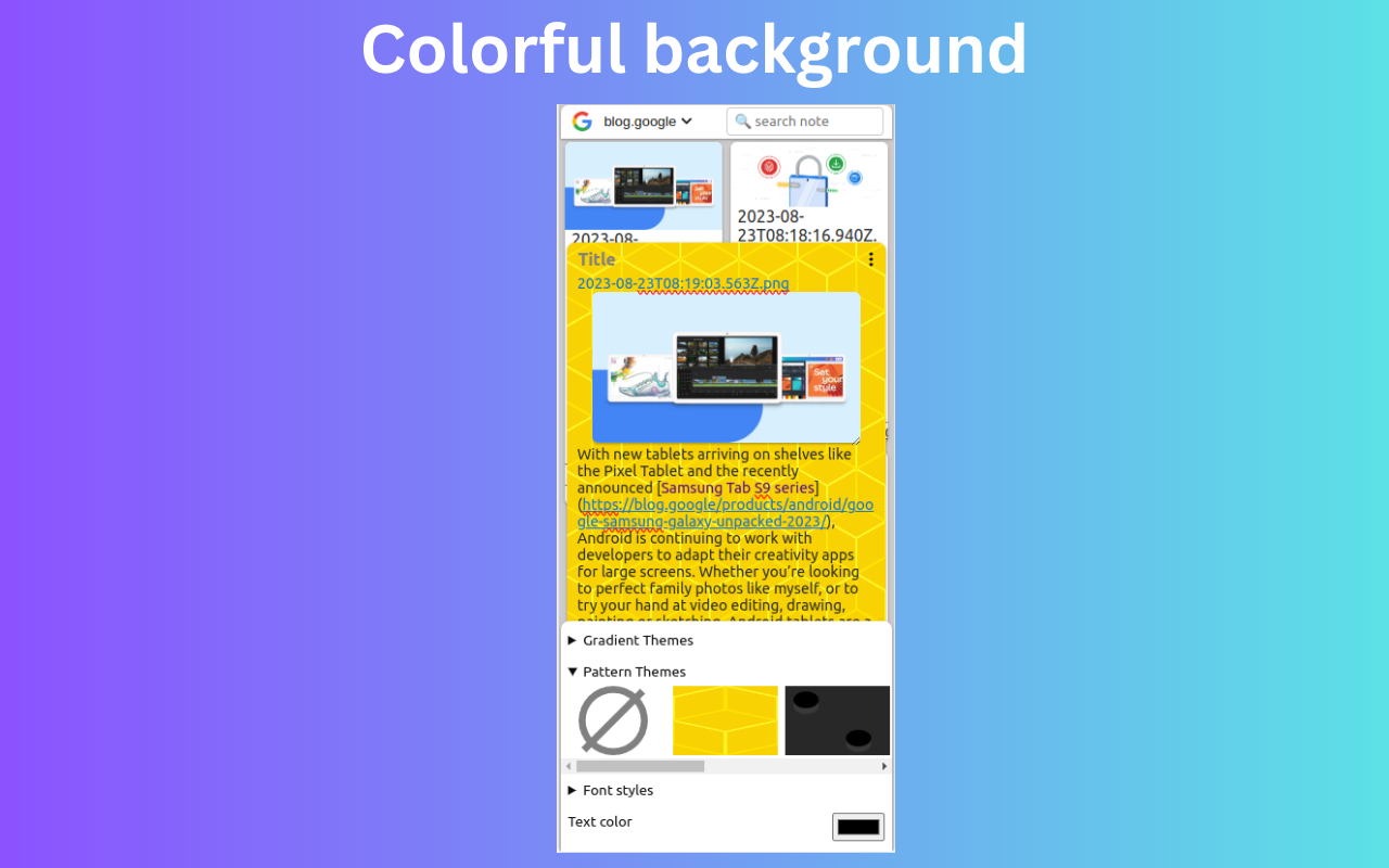 domainNote - 侧面板中的网站便签截图1