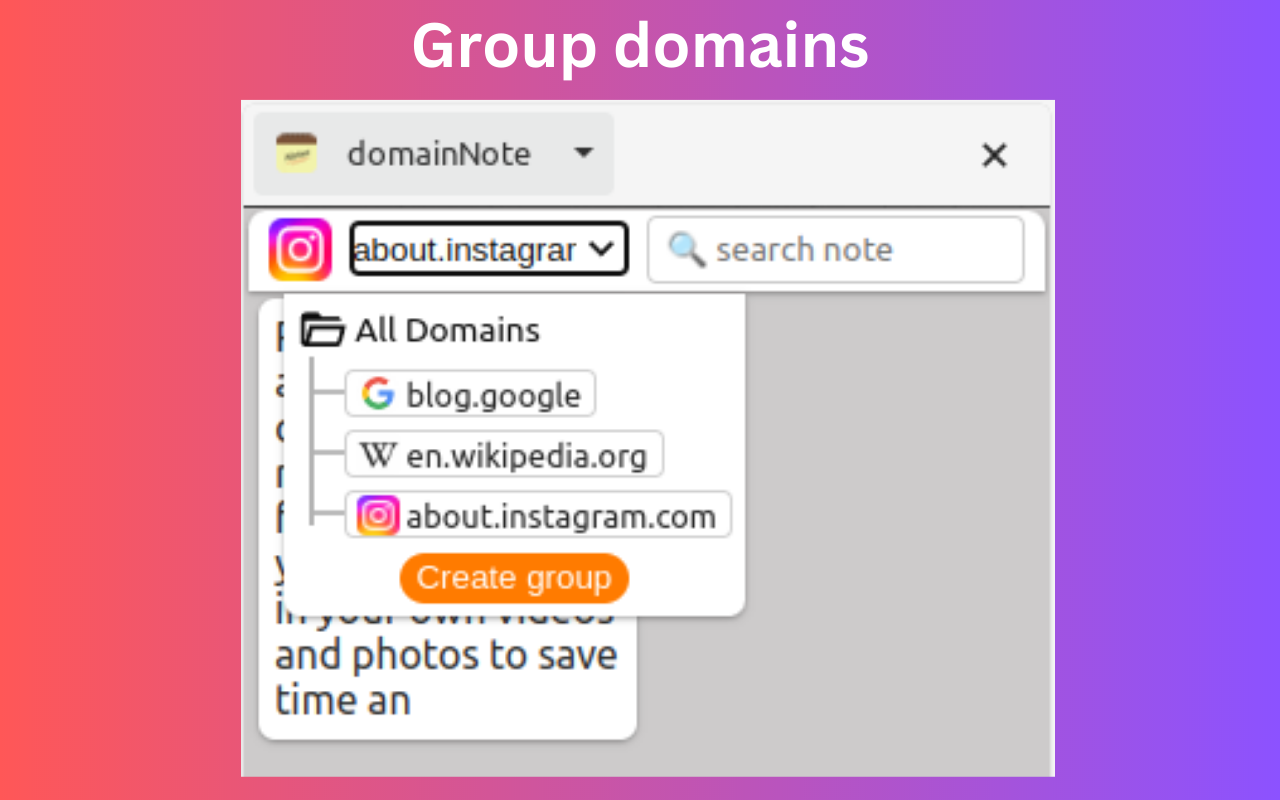 domainNote - 侧面板中的网站便签截图4