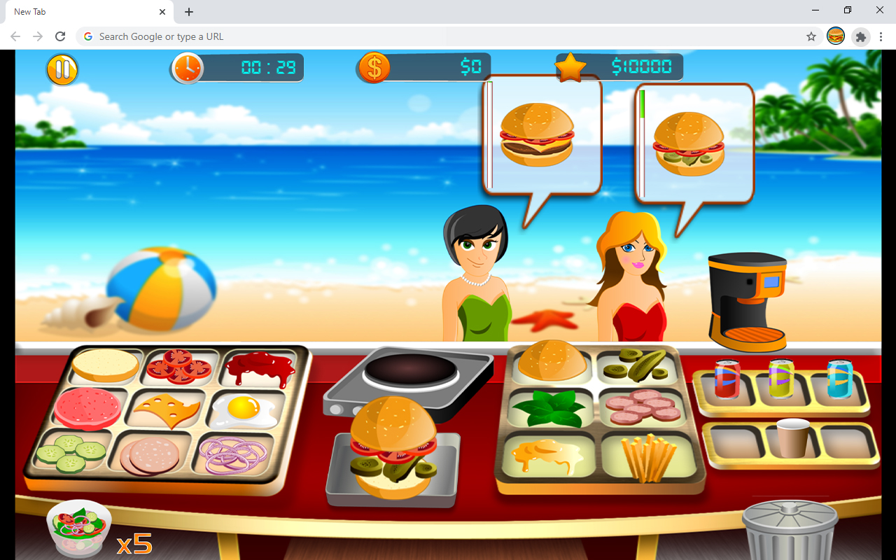 Beach Restaurant Game截图1