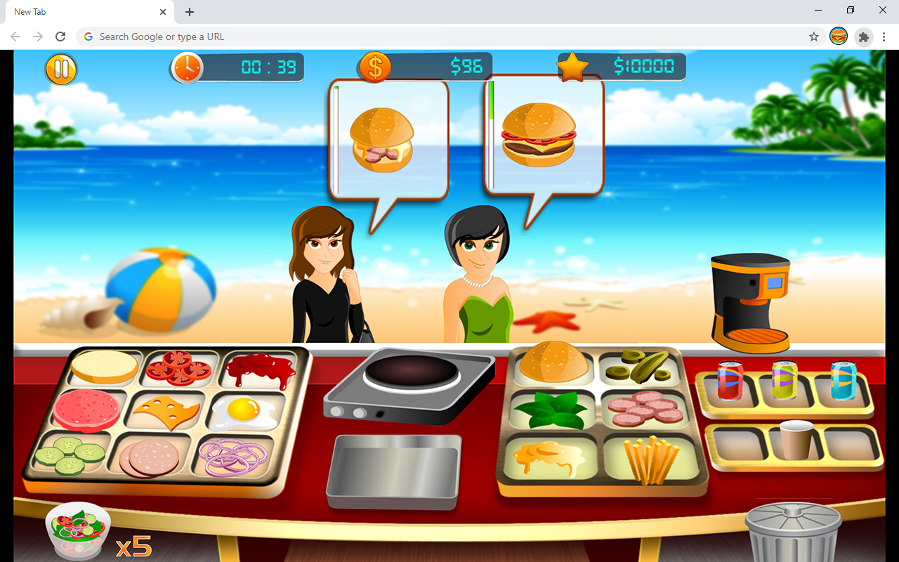 Beach Restaurant Game截图2