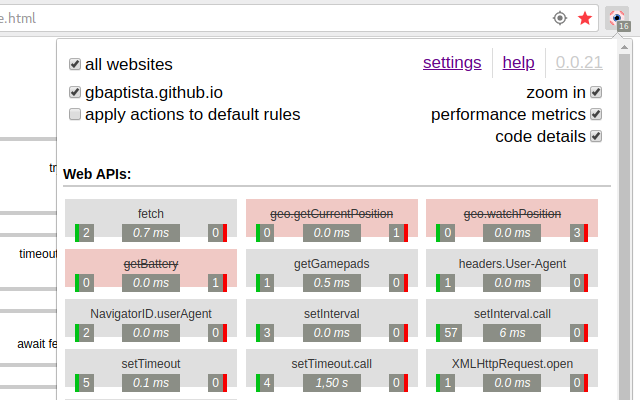 Luminous: JavaScript events blocker截图1
