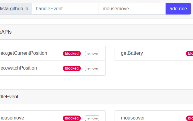 Luminous: JavaScript events blocker截图5