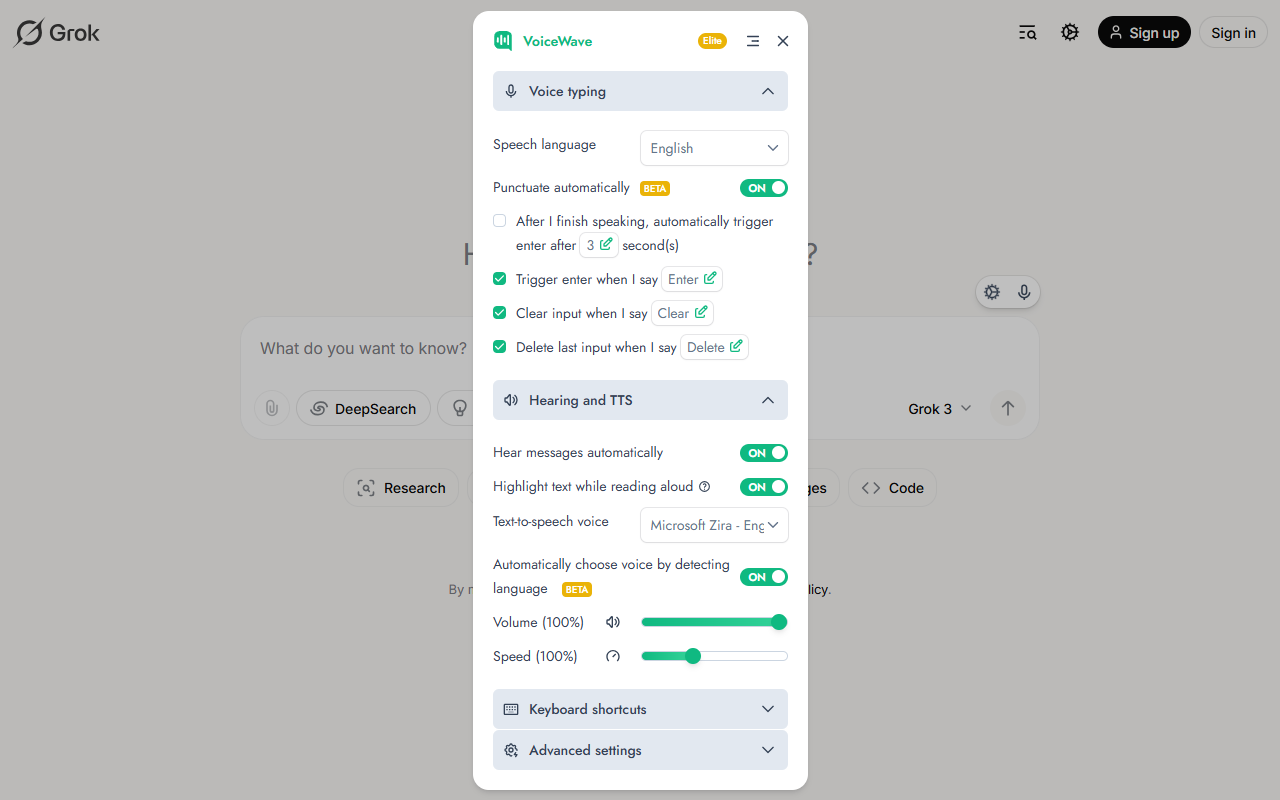 VoiceWave: Voice mode for ChatGPT, DeepSeek, and other AI chatbots截图4