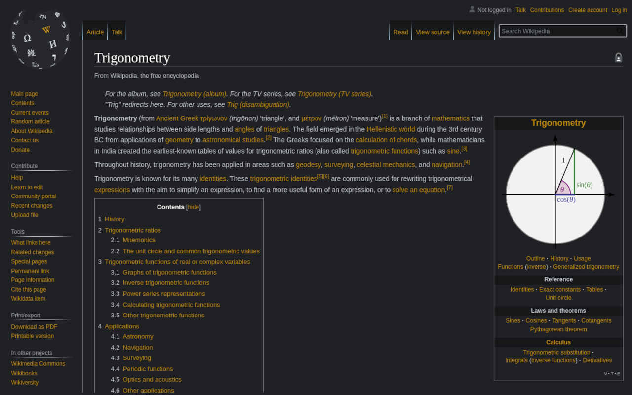Dark Theme for Wikipedia page截图3